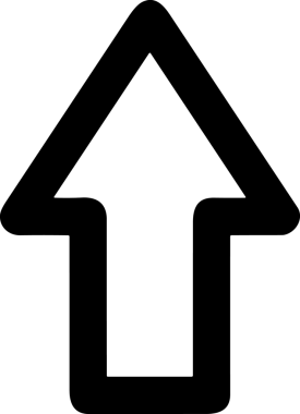 Siyah ve Beyaz Logo Simgesi PNG Biçimini Yükle. Web Sitesi Düğmesi, Mobil Uygulama Arayüzü, Dosya Aktarımı, Belge Paylaşımı, Bulut Depolama ve Veri Yedekleme için Minimalist Düz Tasarımlı Tek Renkli Ok Gönderme İşareti Grafiksel Elemanı