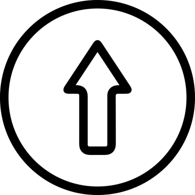 Siyah ve Beyaz Logo Simgesi PNG Biçimini Yükle. Web Sitesi Düğmesi, Mobil Uygulama Arayüzü, Dosya Aktarımı, Belge Paylaşımı, Bulut Depolama ve Veri Yedekleme için Minimalist Düz Tasarımlı Tek Renkli Ok Gönderme İşareti Grafiksel Elemanı