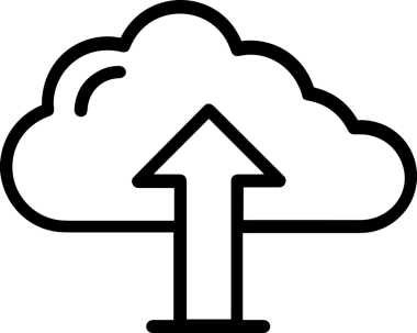 Siyah ve Beyaz Logo Simgesi PNG Biçimini Yükle. Web Sitesi Düğmesi, Mobil Uygulama Arayüzü, Dosya Aktarımı, Belge Paylaşımı, Bulut Depolama ve Veri Yedekleme için Minimalist Düz Tasarımlı Tek Renkli Ok Gönderme İşareti Grafiksel Elemanı