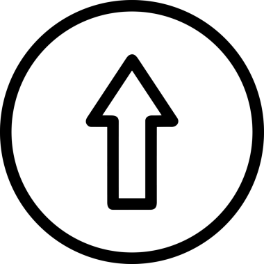 Siyah ve Beyaz Logo Simgesi PNG Biçimini Yükle. Web Sitesi Düğmesi, Mobil Uygulama Arayüzü, Dosya Aktarımı, Belge Paylaşımı, Bulut Depolama ve Veri Yedekleme için Minimalist Düz Tasarımlı Tek Renkli Ok Gönderme İşareti Grafiksel Elemanı