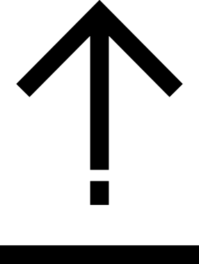 Siyah ve Beyaz Logo Simgesi PNG Biçimini Yükle. Web Sitesi Düğmesi, Mobil Uygulama Arayüzü, Dosya Aktarımı, Belge Paylaşımı, Bulut Depolama ve Veri Yedekleme için Minimalist Düz Tasarımlı Tek Renkli Ok Gönderme İşareti Grafiksel Elemanı