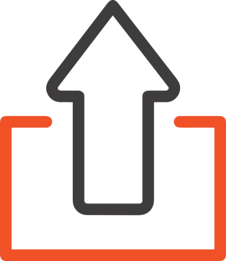 Siyah ve Beyaz Logo Simgesi PNG Biçimini Yükle. Web Sitesi Düğmesi, Mobil Uygulama Arayüzü, Dosya Aktarımı, Belge Paylaşımı, Bulut Depolama ve Veri Yedekleme için Minimalist Düz Tasarımlı Tek Renkli Ok Gönderme İşareti Grafiksel Elemanı