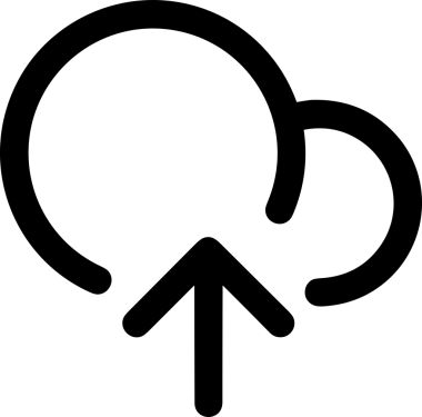 Siyah ve Beyaz Logo Simgesi PNG Biçimini Yükle. Web Sitesi Düğmesi, Mobil Uygulama Arayüzü, Dosya Aktarımı, Belge Paylaşımı, Bulut Depolama ve Veri Yedekleme için Minimalist Düz Tasarımlı Tek Renkli Ok Gönderme İşareti Grafiksel Elemanı