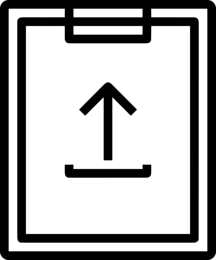 Siyah ve Beyaz Logo Simgesi PNG Biçimini Yükle. Web Sitesi Düğmesi, Mobil Uygulama Arayüzü, Dosya Aktarımı, Belge Paylaşımı, Bulut Depolama ve Veri Yedekleme için Minimalist Düz Tasarımlı Tek Renkli Ok Gönderme İşareti Grafiksel Elemanı
