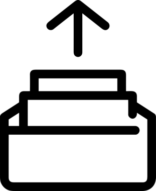 Siyah ve Beyaz Logo Simgesi PNG Biçimini Yükle. Web Sitesi Düğmesi, Mobil Uygulama Arayüzü, Dosya Aktarımı, Belge Paylaşımı, Bulut Depolama ve Veri Yedekleme için Minimalist Düz Tasarımlı Tek Renkli Ok Gönderme İşareti Grafiksel Elemanı