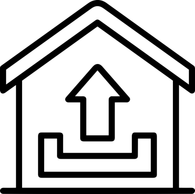 Siyah ve Beyaz Logo Simgesi PNG Biçimini Yükle. Web Sitesi Düğmesi, Mobil Uygulama Arayüzü, Dosya Aktarımı, Belge Paylaşımı, Bulut Depolama ve Veri Yedekleme için Minimalist Düz Tasarımlı Tek Renkli Ok Gönderme İşareti Grafiksel Elemanı