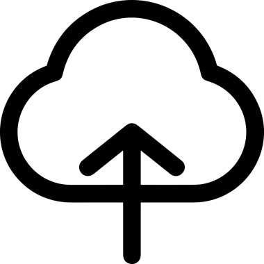 Siyah ve Beyaz Logo Simgesi PNG Biçimini Yükle. Web Sitesi Düğmesi, Mobil Uygulama Arayüzü, Dosya Aktarımı, Belge Paylaşımı, Bulut Depolama ve Veri Yedekleme için Minimalist Düz Tasarımlı Tek Renkli Ok Gönderme İşareti Grafiksel Elemanı