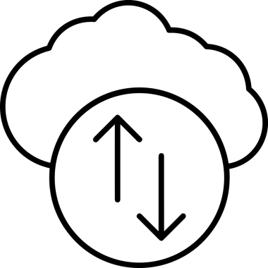 Siyah ve Beyaz Logo Simgesi PNG Biçimini Yükle. Web Sitesi Düğmesi, Mobil Uygulama Arayüzü, Dosya Aktarımı, Belge Paylaşımı, Bulut Depolama ve Veri Yedekleme için Minimalist Düz Tasarımlı Tek Renkli Ok Gönderme İşareti Grafiksel Elemanı