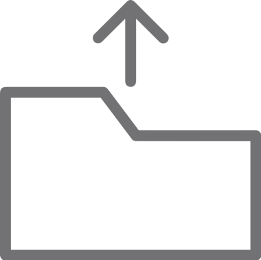 Siyah ve Beyaz Logo Simgesi PNG Biçimini Yükle. Web Sitesi Düğmesi, Mobil Uygulama Arayüzü, Dosya Aktarımı, Belge Paylaşımı, Bulut Depolama ve Veri Yedekleme için Minimalist Düz Tasarımlı Tek Renkli Ok Gönderme İşareti Grafiksel Elemanı