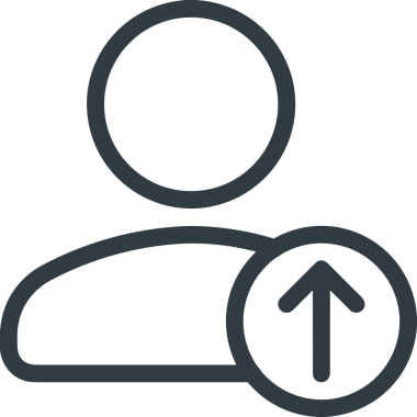 Siyah ve Beyaz Logo Simgesi PNG Biçimini Yükle. Web Sitesi Düğmesi, Mobil Uygulama Arayüzü, Dosya Aktarımı, Belge Paylaşımı, Bulut Depolama ve Veri Yedekleme için Minimalist Düz Tasarımlı Tek Renkli Ok Gönderme İşareti Grafiksel Elemanı