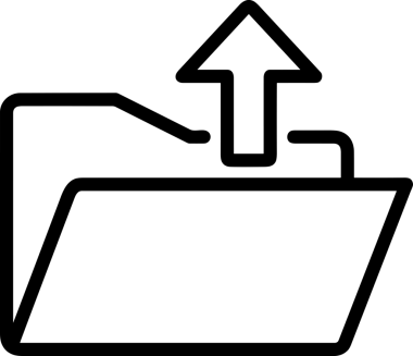 Siyah ve Beyaz Logo Simgesi PNG Biçimini Yükle. Web Sitesi Düğmesi, Mobil Uygulama Arayüzü, Dosya Aktarımı, Belge Paylaşımı, Bulut Depolama ve Veri Yedekleme için Minimalist Düz Tasarımlı Tek Renkli Ok Gönderme İşareti Grafiksel Elemanı