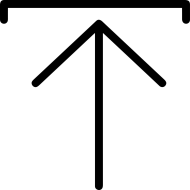 Siyah ve Beyaz Logo Simgesi PNG Biçimini Yükle. Web Sitesi Düğmesi, Mobil Uygulama Arayüzü, Dosya Aktarımı, Belge Paylaşımı, Bulut Depolama ve Veri Yedekleme için Minimalist Düz Tasarımlı Tek Renkli Ok Gönderme İşareti Grafiksel Elemanı