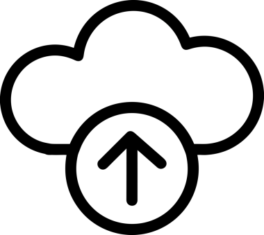 Siyah ve Beyaz Logo Simgesi PNG Biçimini Yükle. Web Sitesi Düğmesi, Mobil Uygulama Arayüzü, Dosya Aktarımı, Belge Paylaşımı, Bulut Depolama ve Veri Yedekleme için Minimalist Düz Tasarımlı Tek Renkli Ok Gönderme İşareti Grafiksel Elemanı