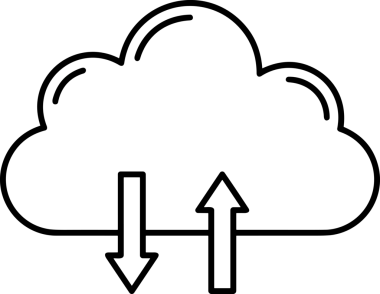 Siyah ve Beyaz Logo Simgesi PNG Biçimini Yükle. Web Sitesi Düğmesi, Mobil Uygulama Arayüzü, Dosya Aktarımı, Belge Paylaşımı, Bulut Depolama ve Veri Yedekleme için Minimalist Düz Tasarımlı Tek Renkli Ok Gönderme İşareti Grafiksel Elemanı