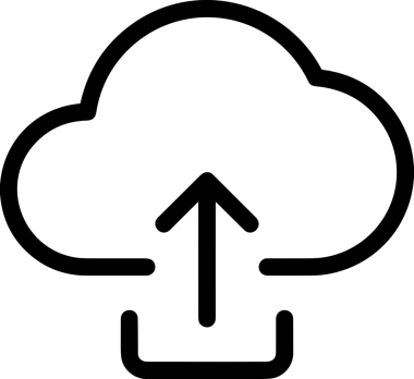 Siyah ve Beyaz Logo Simgesi PNG Biçimini Yükle. Web Sitesi Düğmesi, Mobil Uygulama Arayüzü, Dosya Aktarımı, Belge Paylaşımı, Bulut Depolama ve Veri Yedekleme için Minimalist Düz Tasarımlı Tek Renkli Ok Gönderme İşareti Grafiksel Elemanı