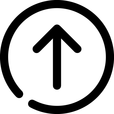 Siyah ve Beyaz Logo Simgesi PNG Biçimini Yükle. Web Sitesi Düğmesi, Mobil Uygulama Arayüzü, Dosya Aktarımı, Belge Paylaşımı, Bulut Depolama ve Veri Yedekleme için Minimalist Düz Tasarımlı Tek Renkli Ok Gönderme İşareti Grafiksel Elemanı