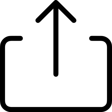 Siyah ve Beyaz Logo Simgesi PNG Biçimini Yükle. Web Sitesi Düğmesi, Mobil Uygulama Arayüzü, Dosya Aktarımı, Belge Paylaşımı, Bulut Depolama ve Veri Yedekleme için Minimalist Düz Tasarımlı Tek Renkli Ok Gönderme İşareti Grafiksel Elemanı