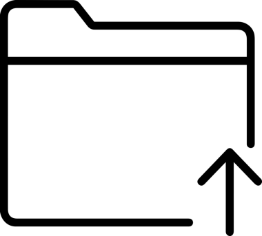 Siyah ve Beyaz Logo Simgesi PNG Biçimini Yükle. Web Sitesi Düğmesi, Mobil Uygulama Arayüzü, Dosya Aktarımı, Belge Paylaşımı, Bulut Depolama ve Veri Yedekleme için Minimalist Düz Tasarımlı Tek Renkli Ok Gönderme İşareti Grafiksel Elemanı