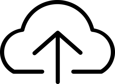 Siyah ve Beyaz Logo Simgesi PNG Biçimini Yükle. Web Sitesi Düğmesi, Mobil Uygulama Arayüzü, Dosya Aktarımı, Belge Paylaşımı, Bulut Depolama ve Veri Yedekleme için Minimalist Düz Tasarımlı Tek Renkli Ok Gönderme İşareti Grafiksel Elemanı