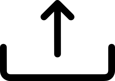 Siyah ve Beyaz Logo Simgesi PNG Biçimini Yükle. Web Sitesi Düğmesi, Mobil Uygulama Arayüzü, Dosya Aktarımı, Belge Paylaşımı, Bulut Depolama ve Veri Yedekleme için Minimalist Düz Tasarımlı Tek Renkli Ok Gönderme İşareti Grafiksel Elemanı