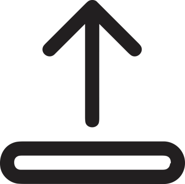 Siyah ve Beyaz Logo Simgesi PNG Biçimini Yükle. Web Sitesi Düğmesi, Mobil Uygulama Arayüzü, Dosya Aktarımı, Belge Paylaşımı, Bulut Depolama ve Veri Yedekleme için Minimalist Düz Tasarımlı Tek Renkli Ok Gönderme İşareti Grafiksel Elemanı