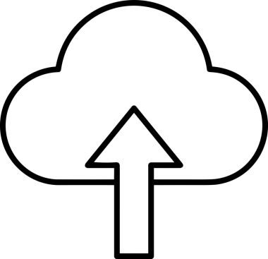 Siyah ve Beyaz Logo Simgesi PNG Biçimini Yükle. Web Sitesi Düğmesi, Mobil Uygulama Arayüzü, Dosya Aktarımı, Belge Paylaşımı, Bulut Depolama ve Veri Yedekleme için Minimalist Düz Tasarımlı Tek Renkli Ok Gönderme İşareti Grafiksel Elemanı