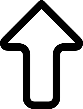 Siyah ve Beyaz Logo Simgesi PNG Biçimini Yükle. Web Sitesi Düğmesi, Mobil Uygulama Arayüzü, Dosya Aktarımı, Belge Paylaşımı, Bulut Depolama ve Veri Yedekleme için Minimalist Düz Tasarımlı Tek Renkli Ok Gönderme İşareti Grafiksel Elemanı