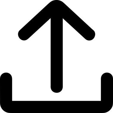 Siyah ve Beyaz Logo Simgesi PNG Biçimini Yükle. Web Sitesi Düğmesi, Mobil Uygulama Arayüzü, Dosya Aktarımı, Belge Paylaşımı, Bulut Depolama ve Veri Yedekleme için Minimalist Düz Tasarımlı Tek Renkli Ok Gönderme İşareti Grafiksel Elemanı