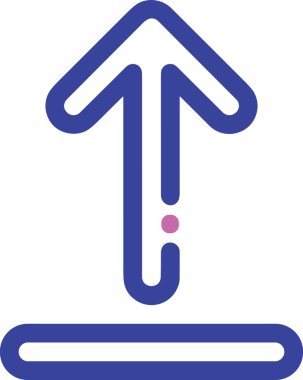 Siyah ve Beyaz Logo Simgesi PNG Biçimini Yükle. Web Sitesi Düğmesi, Mobil Uygulama Arayüzü, Dosya Aktarımı, Belge Paylaşımı, Bulut Depolama ve Veri Yedekleme için Minimalist Düz Tasarımlı Tek Renkli Ok Gönderme İşareti Grafiksel Elemanı