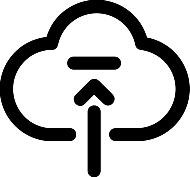 Siyah ve Beyaz Logo Simgesi PNG Biçimini Yükle. Web Sitesi Düğmesi, Mobil Uygulama Arayüzü, Dosya Aktarımı, Belge Paylaşımı, Bulut Depolama ve Veri Yedekleme için Minimalist Düz Tasarımlı Tek Renkli Ok Gönderme İşareti Grafiksel Elemanı