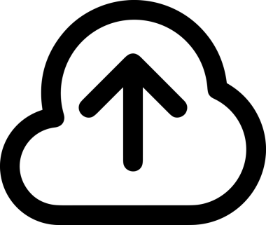 Siyah ve Beyaz Logo Simgesi PNG Biçimini Yükle. Web Sitesi Düğmesi, Mobil Uygulama Arayüzü, Dosya Aktarımı, Belge Paylaşımı, Bulut Depolama ve Veri Yedekleme için Minimalist Düz Tasarımlı Tek Renkli Ok Gönderme İşareti Grafiksel Elemanı