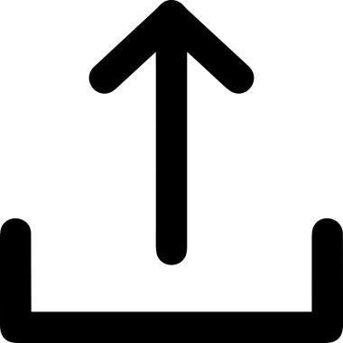 Siyah ve Beyaz Logo Simgesi PNG Biçimini Yükle. Web Sitesi Düğmesi, Mobil Uygulama Arayüzü, Dosya Aktarımı, Belge Paylaşımı, Bulut Depolama ve Veri Yedekleme için Minimalist Düz Tasarımlı Tek Renkli Ok Gönderme İşareti Grafiksel Elemanı