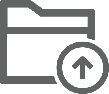 Siyah ve Beyaz Logo Simgesi PNG Biçimini Yükle. Web Sitesi Düğmesi, Mobil Uygulama Arayüzü, Dosya Aktarımı, Belge Paylaşımı, Bulut Depolama ve Veri Yedekleme için Minimalist Düz Tasarımlı Tek Renkli Ok Gönderme İşareti Grafiksel Elemanı