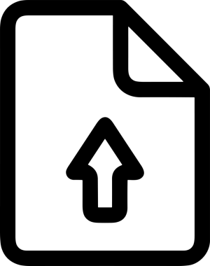 Siyah ve Beyaz Logo Simgesi PNG Biçimini Yükle. Web Sitesi Düğmesi, Mobil Uygulama Arayüzü, Dosya Aktarımı, Belge Paylaşımı, Bulut Depolama ve Veri Yedekleme için Minimalist Düz Tasarımlı Tek Renkli Ok Gönderme İşareti Grafiksel Elemanı