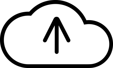 Siyah ve Beyaz Logo Simgesi PNG Biçimini Yükle. Web Sitesi Düğmesi, Mobil Uygulama Arayüzü, Dosya Aktarımı, Belge Paylaşımı, Bulut Depolama ve Veri Yedekleme için Minimalist Düz Tasarımlı Tek Renkli Ok Gönderme İşareti Grafiksel Elemanı