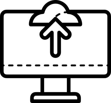 Siyah ve Beyaz Logo Simgesi PNG Biçimini Yükle. Web Sitesi Düğmesi, Mobil Uygulama Arayüzü, Dosya Aktarımı, Belge Paylaşımı, Bulut Depolama ve Veri Yedekleme için Minimalist Düz Tasarımlı Tek Renkli Ok Gönderme İşareti Grafiksel Elemanı