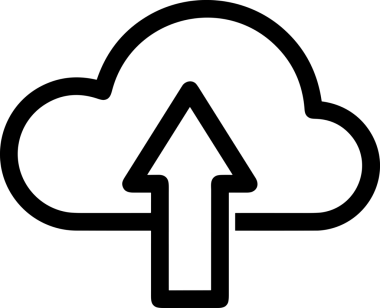 Siyah ve Beyaz Logo Simgesi PNG Biçimini Yükle. Web Sitesi Düğmesi, Mobil Uygulama Arayüzü, Dosya Aktarımı, Belge Paylaşımı, Bulut Depolama ve Veri Yedekleme için Minimalist Düz Tasarımlı Tek Renkli Ok Gönderme İşareti Grafiksel Elemanı