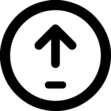 Siyah ve Beyaz Logo Simgesi PNG Biçimini Yükle. Web Sitesi Düğmesi, Mobil Uygulama Arayüzü, Dosya Aktarımı, Belge Paylaşımı, Bulut Depolama ve Veri Yedekleme için Minimalist Düz Tasarımlı Tek Renkli Ok Gönderme İşareti Grafiksel Elemanı
