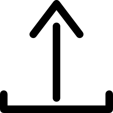 Siyah ve Beyaz Logo Simgesi PNG Biçimini Yükle. Web Sitesi Düğmesi, Mobil Uygulama Arayüzü, Dosya Aktarımı, Belge Paylaşımı, Bulut Depolama ve Veri Yedekleme için Minimalist Düz Tasarımlı Tek Renkli Ok Gönderme İşareti Grafiksel Elemanı