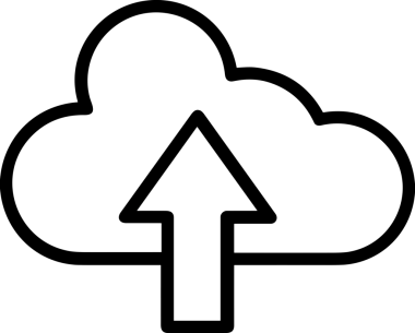 Siyah ve Beyaz Logo Simgesi PNG Biçimini Yükle. Web Sitesi Düğmesi, Mobil Uygulama Arayüzü, Dosya Aktarımı, Belge Paylaşımı, Bulut Depolama ve Veri Yedekleme için Minimalist Düz Tasarımlı Tek Renkli Ok Gönderme İşareti Grafiksel Elemanı