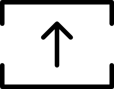 Siyah ve Beyaz Logo Simgesi PNG Biçimini Yükle. Web Sitesi Düğmesi, Mobil Uygulama Arayüzü, Dosya Aktarımı, Belge Paylaşımı, Bulut Depolama ve Veri Yedekleme için Minimalist Düz Tasarımlı Tek Renkli Ok Gönderme İşareti Grafiksel Elemanı