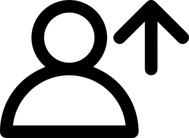 Siyah ve Beyaz Logo Simgesi PNG Biçimini Yükle. Web Sitesi Düğmesi, Mobil Uygulama Arayüzü, Dosya Aktarımı, Belge Paylaşımı, Bulut Depolama ve Veri Yedekleme için Minimalist Düz Tasarımlı Tek Renkli Ok Gönderme İşareti Grafiksel Elemanı