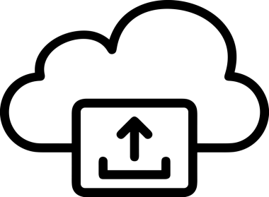 Siyah ve Beyaz Logo Simgesi PNG Biçimini Yükle. Web Sitesi Düğmesi, Mobil Uygulama Arayüzü, Dosya Aktarımı, Belge Paylaşımı, Bulut Depolama ve Veri Yedekleme için Minimalist Düz Tasarımlı Tek Renkli Ok Gönderme İşareti Grafiksel Elemanı