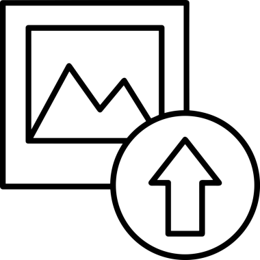 Siyah ve Beyaz Logo Simgesi PNG Biçimini Yükle. Web Sitesi Düğmesi, Mobil Uygulama Arayüzü, Dosya Aktarımı, Belge Paylaşımı, Bulut Depolama ve Veri Yedekleme için Minimalist Düz Tasarımlı Tek Renkli Ok Gönderme İşareti Grafiksel Elemanı