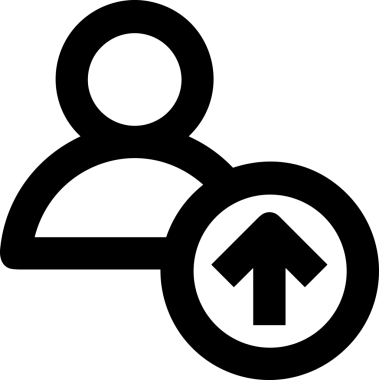 Siyah ve Beyaz Logo Simgesi PNG Biçimini Yükle. Web Sitesi Düğmesi, Mobil Uygulama Arayüzü, Dosya Aktarımı, Belge Paylaşımı, Bulut Depolama ve Veri Yedekleme için Minimalist Düz Tasarımlı Tek Renkli Ok Gönderme İşareti Grafiksel Elemanı