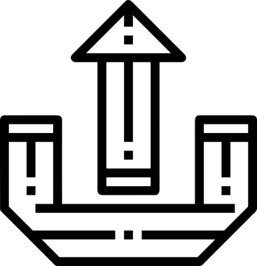 Siyah ve Beyaz Logo Simgesi PNG Biçimini Yükle. Web Sitesi Düğmesi, Mobil Uygulama Arayüzü, Dosya Aktarımı, Belge Paylaşımı, Bulut Depolama ve Veri Yedekleme için Minimalist Düz Tasarımlı Tek Renkli Ok Gönderme İşareti Grafiksel Elemanı