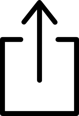 Siyah ve Beyaz Logo Simgesi PNG Biçimini Yükle. Web Sitesi Düğmesi, Mobil Uygulama Arayüzü, Dosya Aktarımı, Belge Paylaşımı, Bulut Depolama ve Veri Yedekleme için Minimalist Düz Tasarımlı Tek Renkli Ok Gönderme İşareti Grafiksel Elemanı