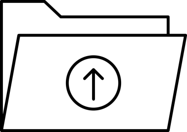 Siyah ve Beyaz Logo Simgesi PNG Biçimini Yükle. Web Sitesi Düğmesi, Mobil Uygulama Arayüzü, Dosya Aktarımı, Belge Paylaşımı, Bulut Depolama ve Veri Yedekleme için Minimalist Düz Tasarımlı Tek Renkli Ok Gönderme İşareti Grafiksel Elemanı