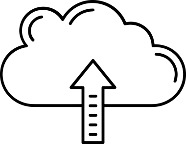 Siyah ve Beyaz Logo Simgesi PNG Biçimini Yükle. Web Sitesi Düğmesi, Mobil Uygulama Arayüzü, Dosya Aktarımı, Belge Paylaşımı, Bulut Depolama ve Veri Yedekleme için Minimalist Düz Tasarımlı Tek Renkli Ok Gönderme İşareti Grafiksel Elemanı