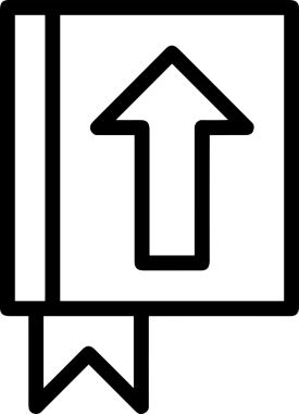 Siyah ve Beyaz Logo Simgesi PNG Biçimini Yükle. Web Sitesi Düğmesi, Mobil Uygulama Arayüzü, Dosya Aktarımı, Belge Paylaşımı, Bulut Depolama ve Veri Yedekleme için Minimalist Düz Tasarımlı Tek Renkli Ok Gönderme İşareti Grafiksel Elemanı
